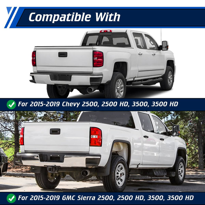 WOLFSTORM Rear Bumper for 2015-2019 Chevy Silverado 2500/3500/2500 HD/3500 HD & 2015-2019 GMC Sierra 2500/3500/2500 HD/3500 HD