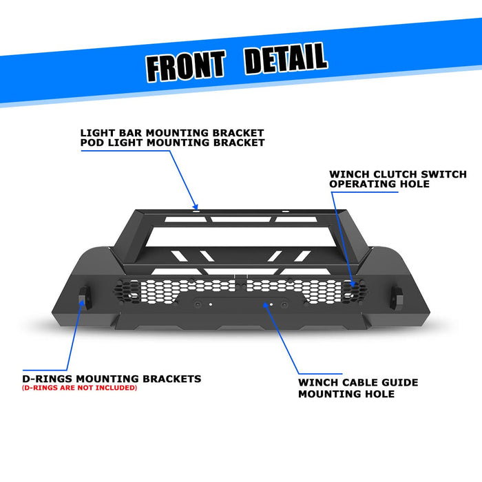 WOLFSTORM Front Bumper for 2012-2015 Toyota Tacoma