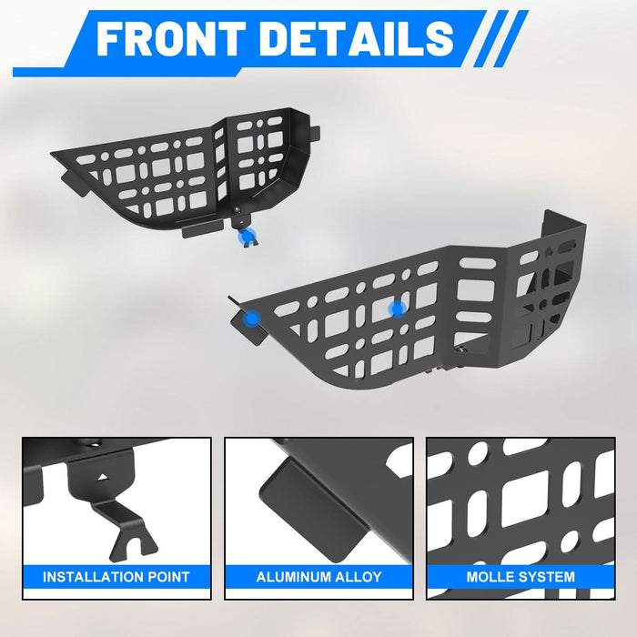 WOLFSTORM Front Door Pocket Molle Panel for 2018-2024 Jeep Wrangler JL 4-Door