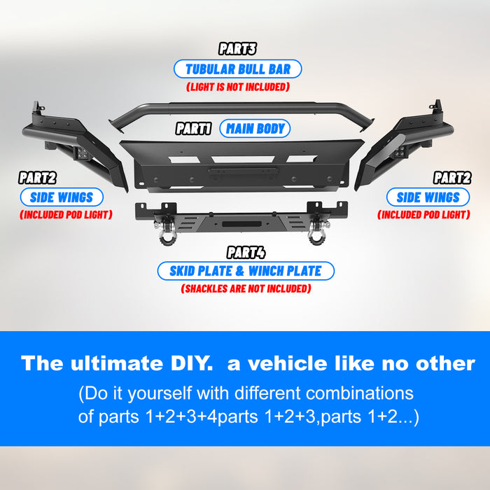 WOLFSTORM Front Bumper for 2013-2024 Dodge RAM 1500 Off Road Pickup Truck