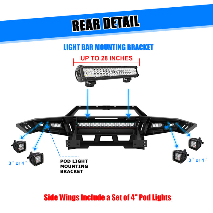 WOLFSTORM Front Bumper for 2005-2015 Toyota Tacoma