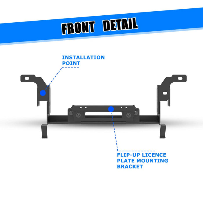 WOLFSTORM Front Hidden Winch Plate for 2016-2018 Chevy Silverado 1500