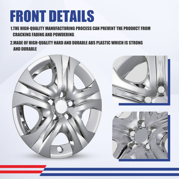 WOLFSTORM 4-Pack 17 Inch Wheel Rim Cover Hubcaps for 2013-2018 TOYOTA RAV4