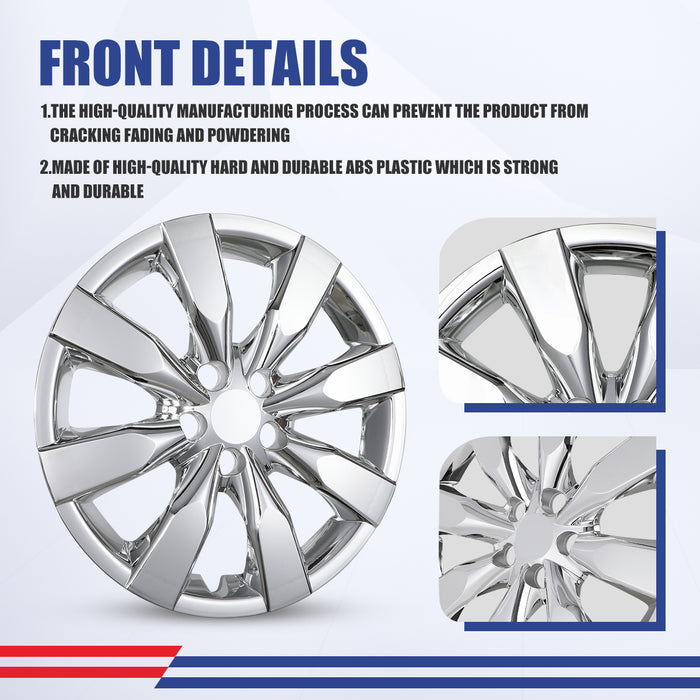 WOLFSTORM 4-Pack 16 Inch Wheel Rim Cover Hubcaps for TOYOTA COROLLA & TOYOTA MATRIX