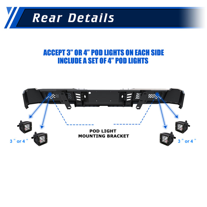 WOLFSTORM Rear Bumper for 2006-2014 Ford F-150