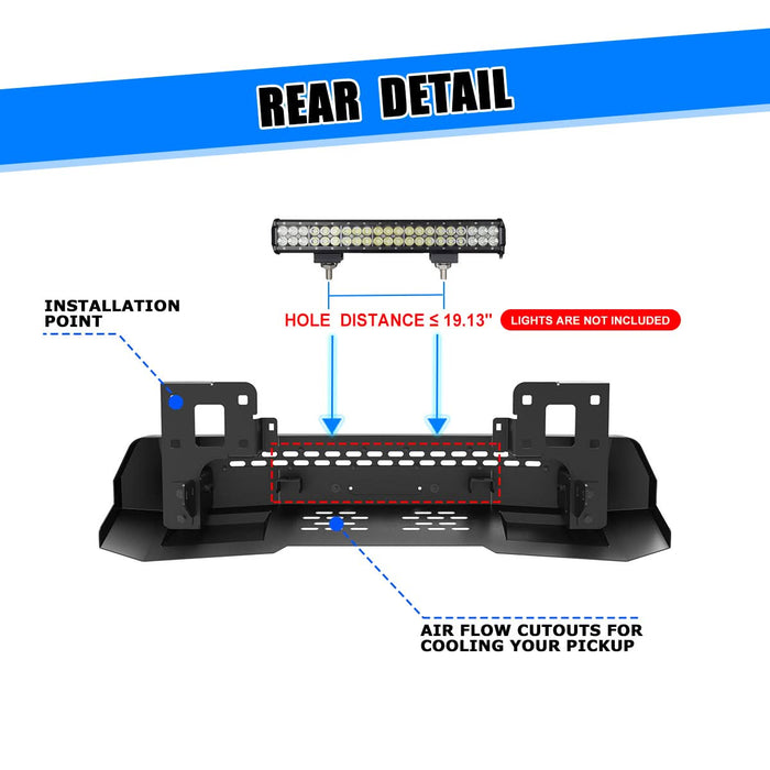 WOLFSTORM Front Bumper for 2020-2024 Chevy Silverado 2500/3500/2500 HD/3500 HD