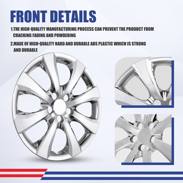 WOLFSTORM 4-Pack 16 Inch Wheel Rim Cover Hubcaps for TOYOTA COROLLA & TOYOTA MATRIX