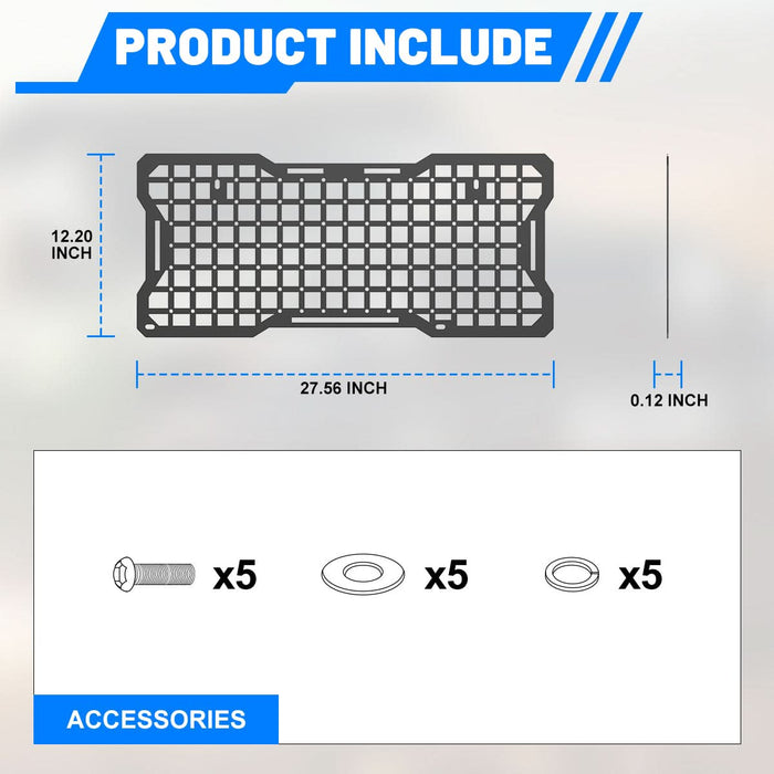 WOLFSTORM Tailgate Molle Panel for The 2018-2024 Jeep Wrangler JL