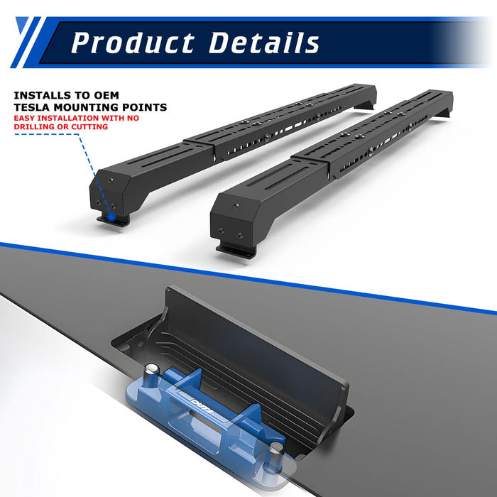 Front Bumper Assembly Fits for 2024 Tesla Cybertruck, A Set of 2 D-Rings Included, Optional Side Wings, Skid Plate, Rear Bumper