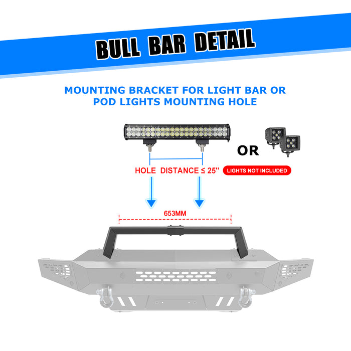 WOLFSTORM Front Bumper for 2020-2024 Chevy Silverado 2500/3500/2500 HD/3500 HD