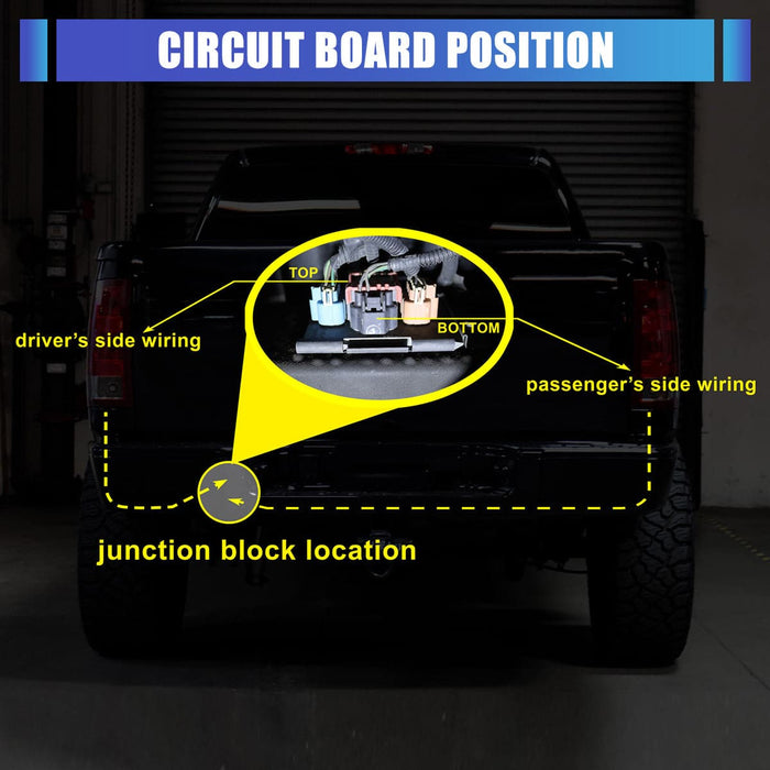 WOLFSTORM Tail Light Circuit Board and Bracket Replacement for Chevy / GMC Rear Lamp Wiring Harness Junction Block