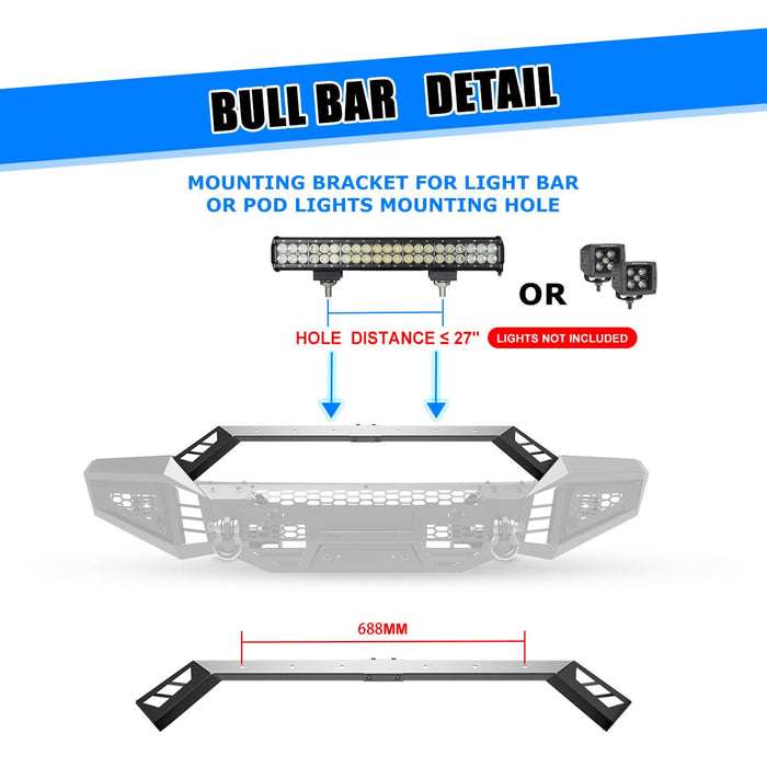 WOLFSTORM Front Bumper for 2016-2018 Chevy Silverado 1500