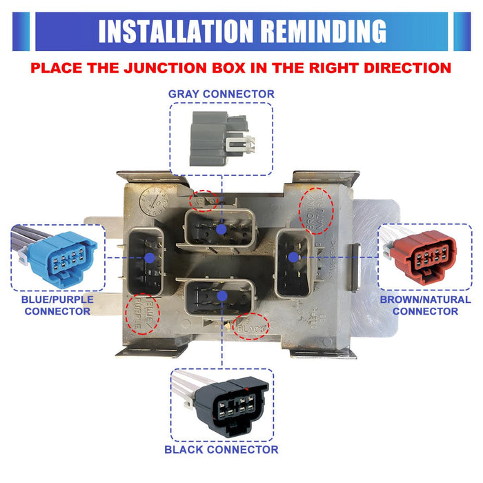 WOLFSTORM Tail Light Circuit Board and Bracket Replacement for Chevy / GMC Rear Lamp Wiring Harness Junction Block