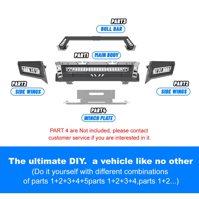 WOLFSTORM Front Bumper for 2009-2014 Ford F-150 （Excluding raptor)