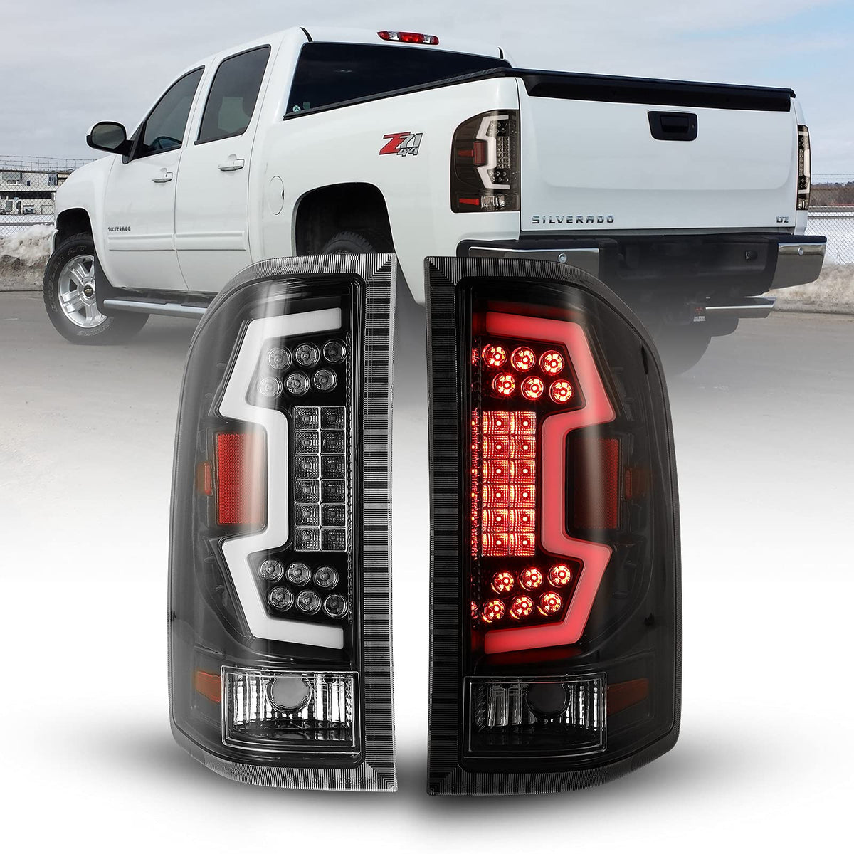 WOLFSTORM LED Tail Lights Fit for 2007-2013 Chevy Silverado